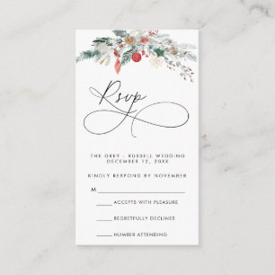 Moderne Schrift RSVP-Karte Begleitkarte