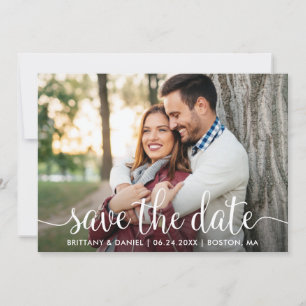Moderne Schrift   Save the Date Fotokarte