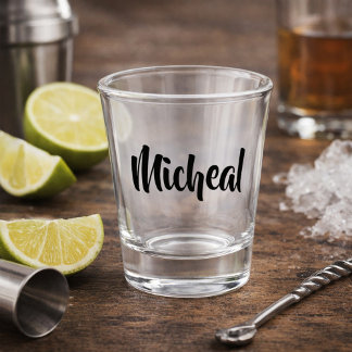 Moderne Schrift Schnapsglas