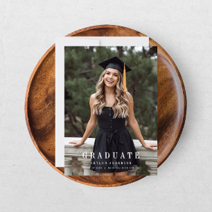 Moderne Schrift Senior Foto Abitur Einladung