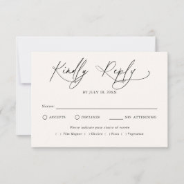 Moderne Schrift Traditionelle Hochzeits-RSVP RSVP Karte