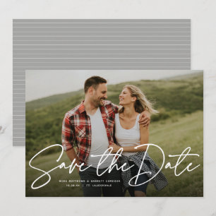 Moderne Schrift trendy Save-the-Date Fotokarte Save The Date