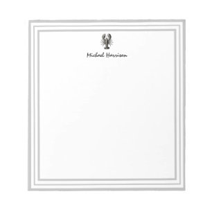 Moderne Schrift Trendy vintage Hummer Personalisie Notizblock