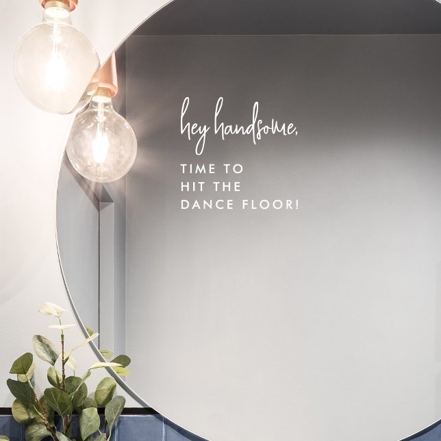 Moderne Schrift trifft auf den Dance Floor Wedding Fensteraufkleber (Von Creator hochgeladen)