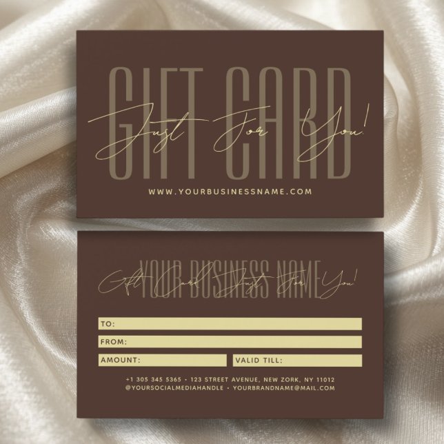 Moderne Schrift-Typografie Geschäft Geschenkkarte  (Von Creator hochgeladen)
