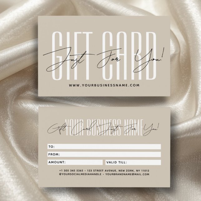 Moderne Schrift-Typografie Geschäft Geschenkkarte  (Von Creator hochgeladen)