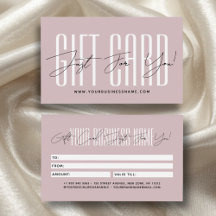 Moderne Schrift-Typografie Geschäft Geschenkkarte