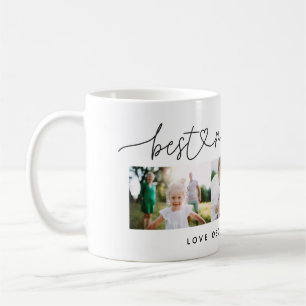 Moderne Schrift-Typografie mit mehreren Fotos Best Kaffeetasse