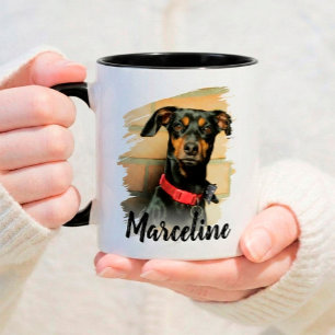 Moderne Schrift-Typografie Name & Benutzerdefinier Tasse