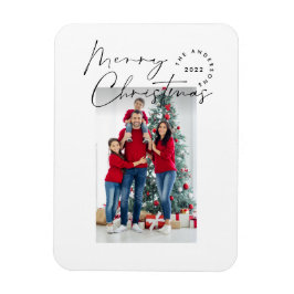 Moderne Schriftart 1 Foto Weihnachtsfeiertag Magnet