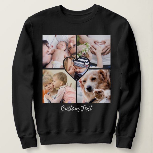 Moderne Schriftart Benutzerdefinierter Text mit Fo Sweatshirt (Design vorne)