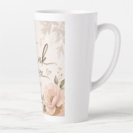 Moderne Schriftart Danke Rosa Herzen Zweifarbiges Milchtasse