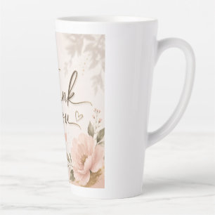 Moderne Schriftart Danke Rosa Herzen Zweifarbiges Milchtasse