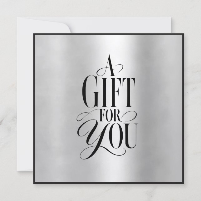 Moderne Schriftart Geschäft Geschenkgutschein (Vorderseite)