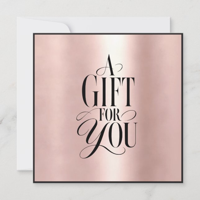 Moderne Schriftart Geschäft Geschenkgutschein (Vorderseite)