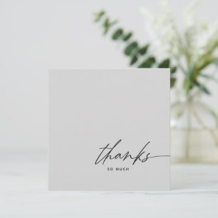 Moderne Schriftart Hellgrau und Schwarz Danke