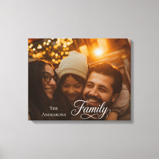 Moderne Schriftfamilie Benutzerdefinierter Foto-Na Leinwanddruck
