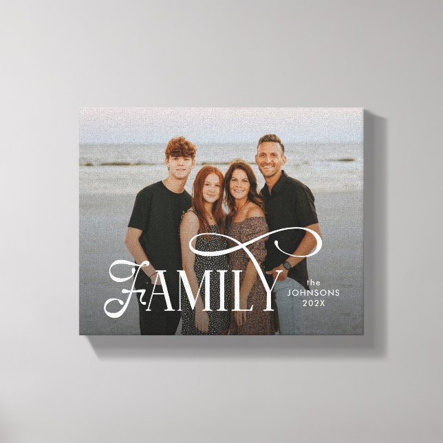 Moderne Schriftfamilie Benutzerdefinierter Foto-Na Leinwanddruck (Vorderseite)