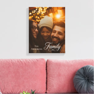 Moderne Schriftfamilie Benutzerdefinierter Foto-Na Leinwanddruck