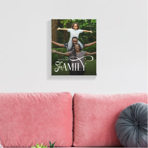 Moderne Schriftfamilie Benutzerdefinierter Foto-Na Leinwanddruck