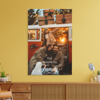 Moderne Schriftfamilie Benutzerdefinierter Foto-Na Leinwanddruck