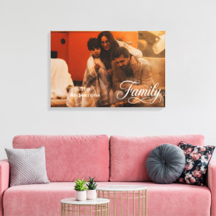 Moderne Schriftfamilie Benutzerdefinierter Foto-Na Leinwanddruck