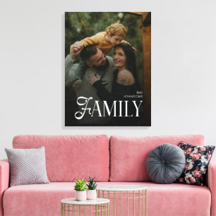 Moderne Schriftfamilie Benutzerdefinierter Foto-Na Leinwanddruck