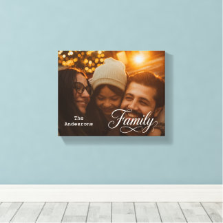 Moderne Schriftfamilie Benutzerdefinierter Foto-Na Leinwanddruck