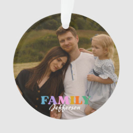 Moderne Schrifttypografie Foto-Minimalfamilie Ornament