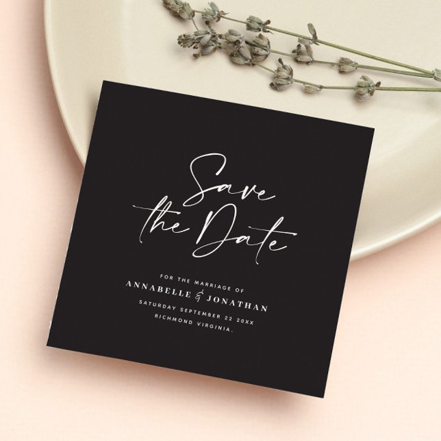 Moderne Schriftzeichen Hochzeit speichern das Datu Magnetkarte (Von Creator hochgeladen)