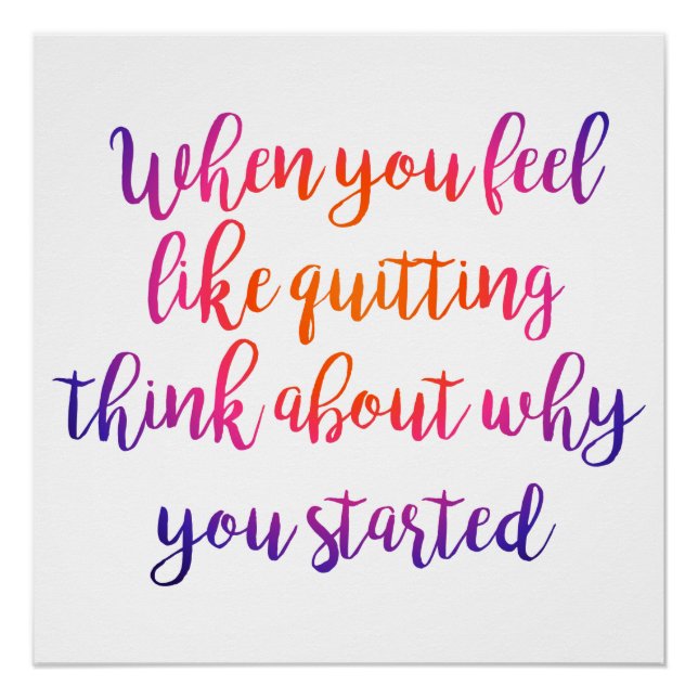 moderne Schriftzeichen motivierend cooles Poster (Vorderseite)