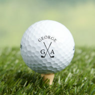 Moderne Schriftzeichen von Golf monogram elegant Golfball