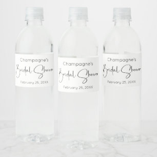 Moderne Schriftzug-Brautjunggesellinnenparty Wasserflaschenetikett