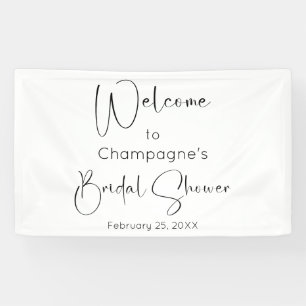 Moderne Schriftzug Brautparty Willkommen Banner