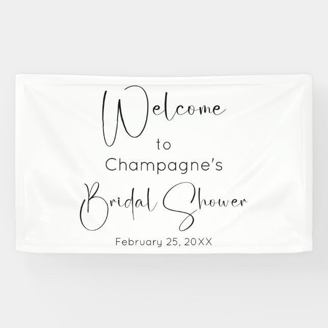 Moderne Schriftzug Brautparty Willkommen Banner (Horizontal)