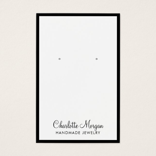 Moderne Schwarz-Border-Schmuck-Erd-Display-Karte (Vorderseite)