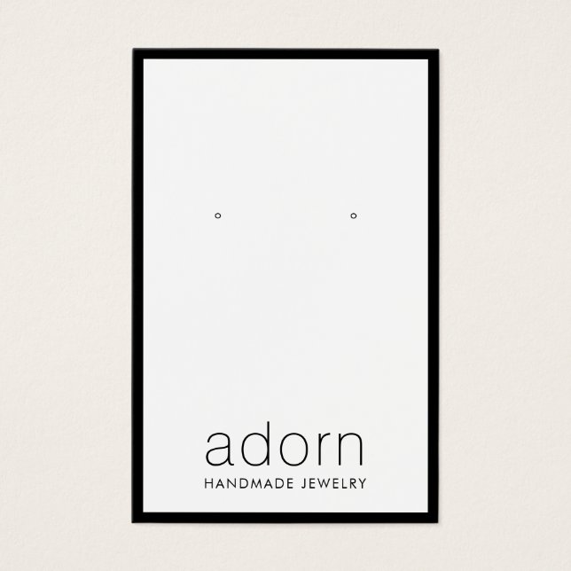 Moderne Schwarz-Border-Schmuck-Erd-Display-Karte (Vorderseite)