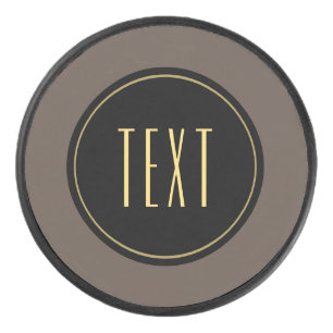 Moderne schwarz-braune Racingstreifen verleihen Ih Eishockey Puck