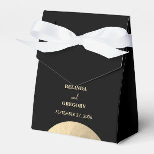 Moderne Schwarz/Gold Abstrakte Hochzeit Geschenkschachtel