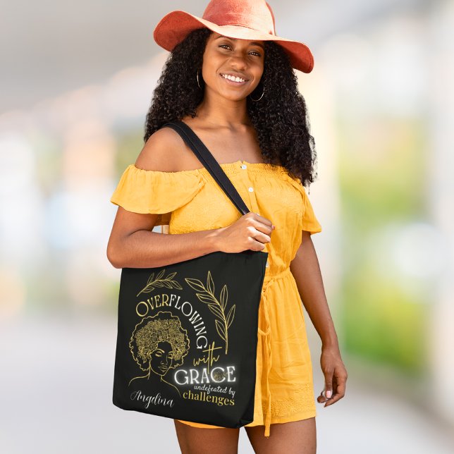 Moderne Schwarz-Gold-Blütenhaare überfließen Grace (Von Creator hochgeladen)