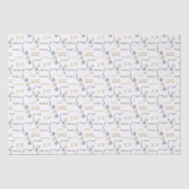 Moderne Schwarz-Gold-Minimal-Bauten Seidenpapier