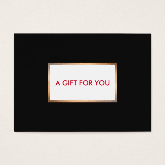 Moderne Schwarz-Gold-Weihnachtskarte (Vorderseite)