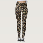 Moderne schwarz-goldgekrackte Muster-Leggings Leggings<br><div class="desc">Diese trendigen,  modernen Leggings haben einen schwarzen Hintergrund mit goldener Schnauze.</div>