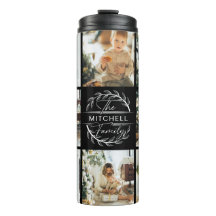 Moderne Schwarz Mit Monogramm & Fotocollage