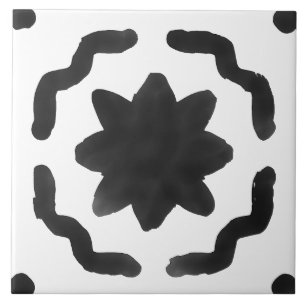 Moderne schwarz-neutrale lackierte Tile Fliese