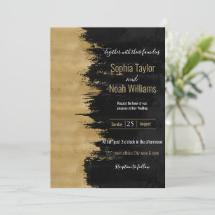 Moderne Schwarz Pinselstriche Abstrakt