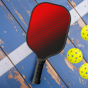 Moderne Schwarz-Rot-Sportfliesen-Fassade Pickleball Schläger
