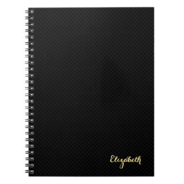 Moderne Schwarz-Schachtel-Elegangoldtypografie Notizblock