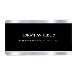 Moderne Schwarz-Silber-Vorlage für Glamour