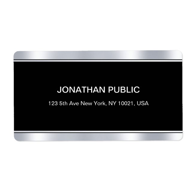 Moderne Schwarz-Silber-Vorlage für Glamour (Vorne)